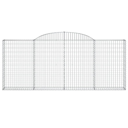 Cestos gabião arqueados 3pcs 300x30x120/140cm ferro galvanizado