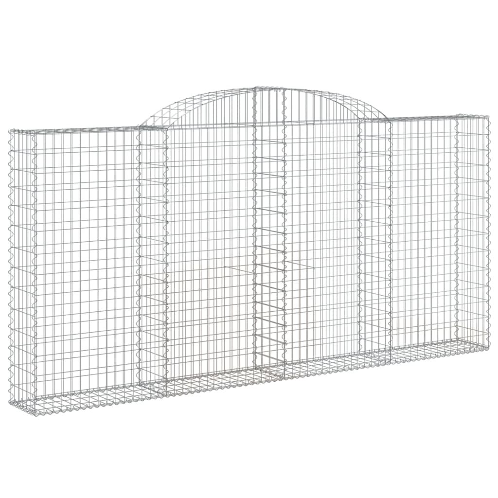 Cestos gabião arqueados 2pcs 300x30x140/160cm ferro galvanizado