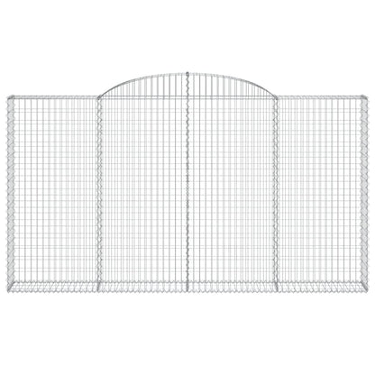 Cestos gabião arqueados 17 pcs 300x30x160/180 ferro galvanizado