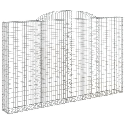 Cestos gabião arqueados 15 pcs 300x30x180/200 ferro galvanizado