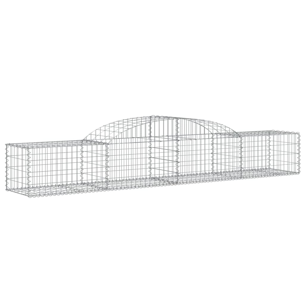 Cestos gabião arqueados 2 pcs 300x50x40/60 cm ferro galvanizado