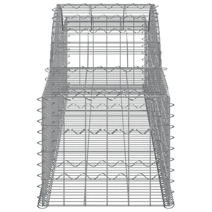 Cestos gabião arqueados 7 pcs 300x50x40/60 cm ferro galvanizado