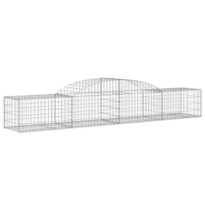 Cestos gabião arqueados 8 pcs 300x50x40/60 cm ferro galvanizado