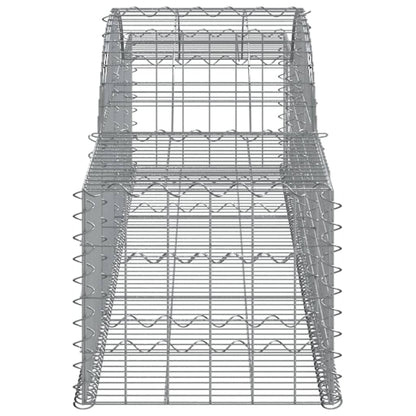 Cestos gabião arqueados 13pcs 300x50x40/60 cm ferro galvanizado