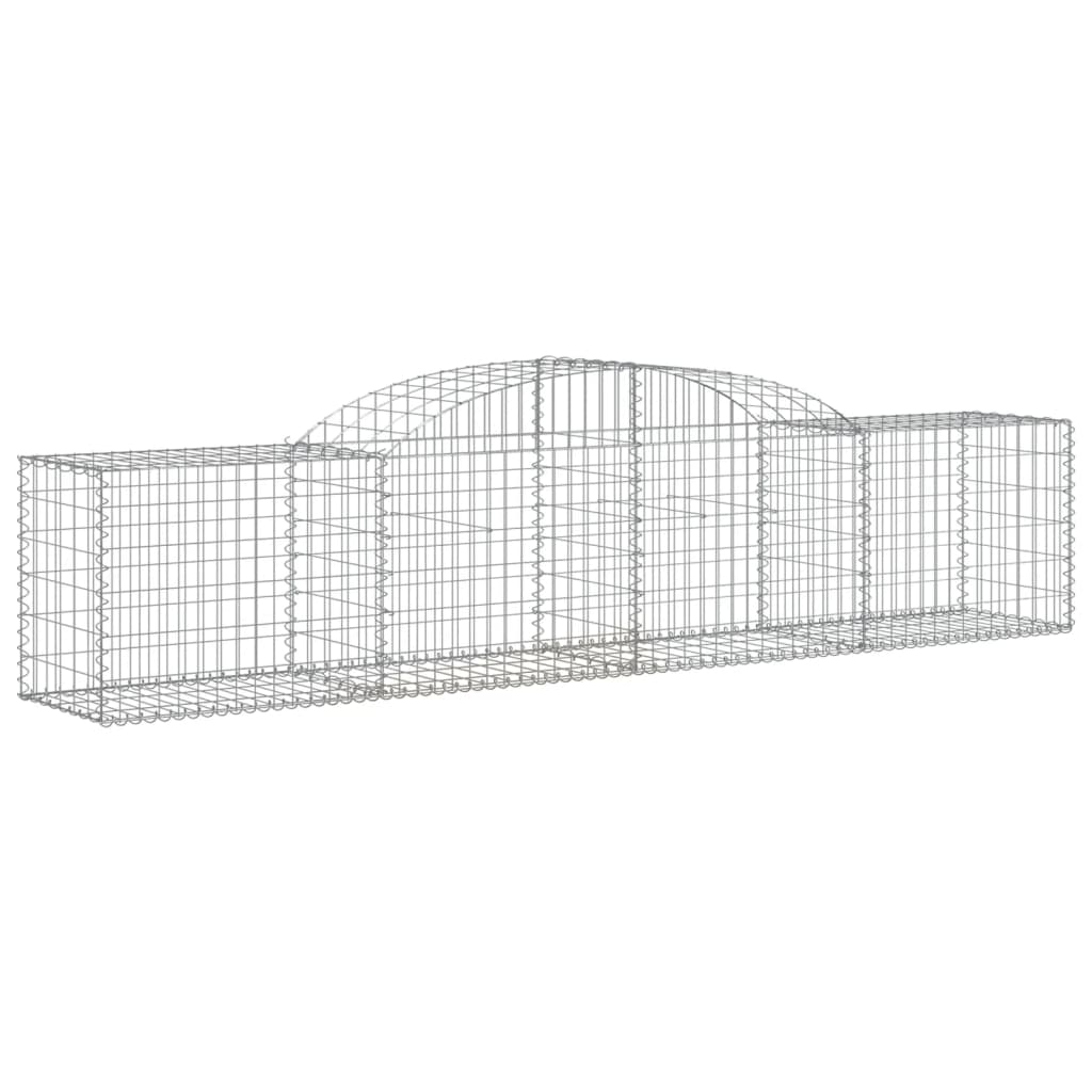 Cestos gabião arqueados 3 pcs 300x50x60/80 cm ferro galvanizado