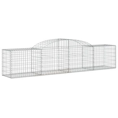 Cestos gabião arqueados 3 pcs 300x50x60/80 cm ferro galvanizado