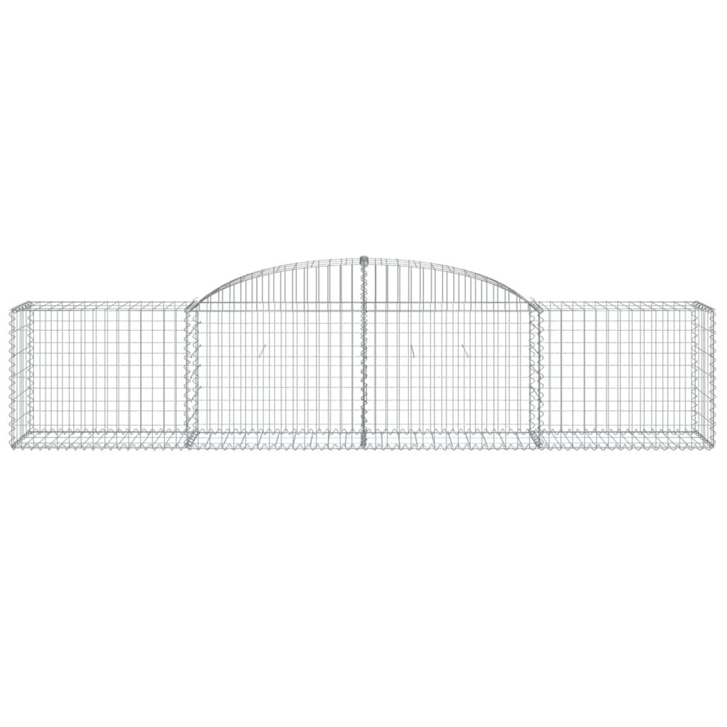 Cestos gabião arqueados 3 pcs 300x50x60/80 cm ferro galvanizado