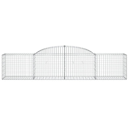 Cestos gabião arqueados 3 pcs 300x50x60/80 cm ferro galvanizado