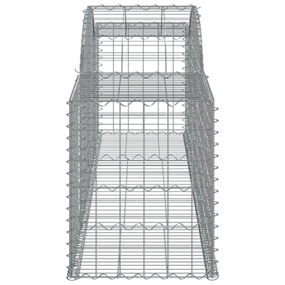 Cestos gabião arqueados 3 pcs 300x50x60/80 cm ferro galvanizado