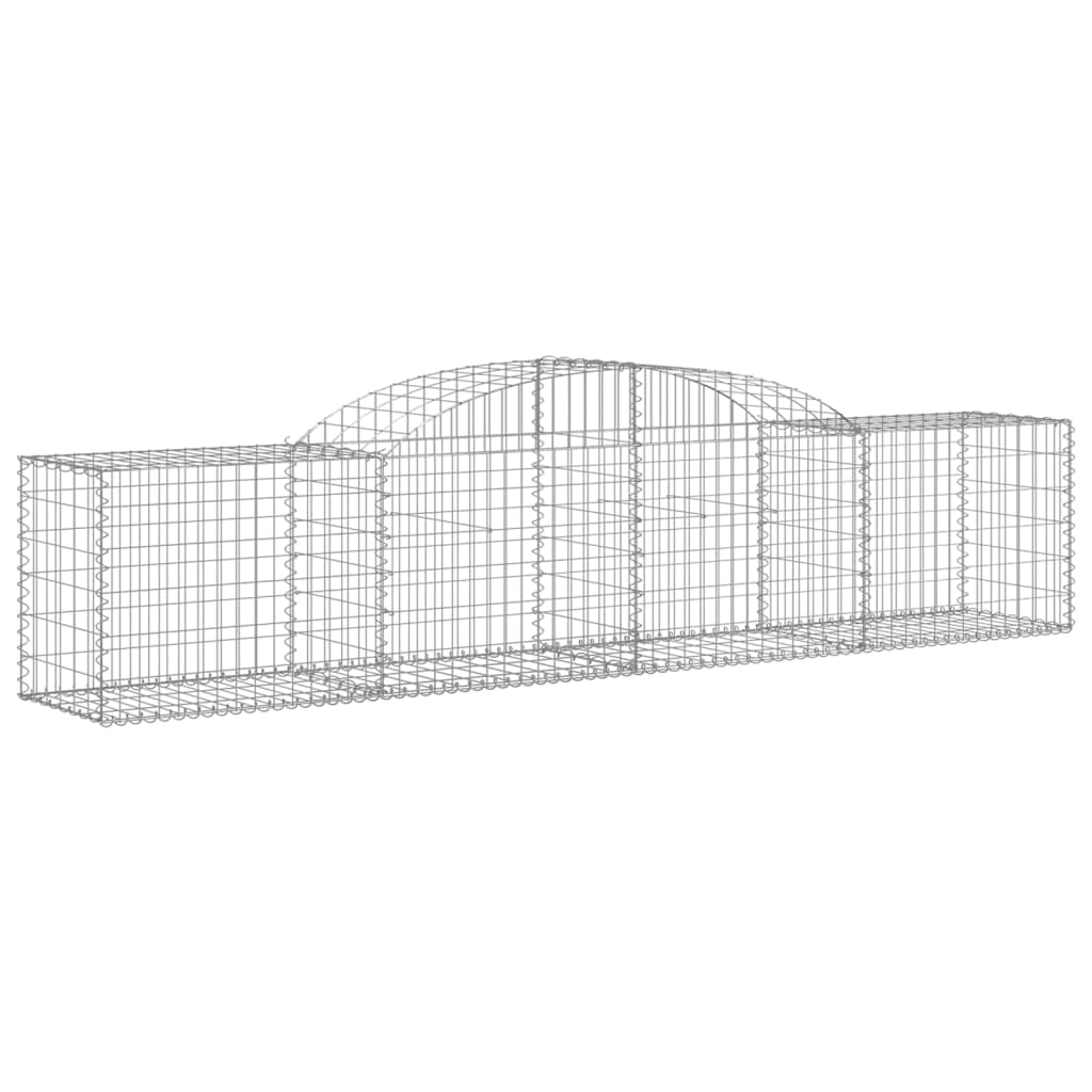 Cestos gabião arqueados 12pcs 300x50x60/80 cm ferro galvanizado