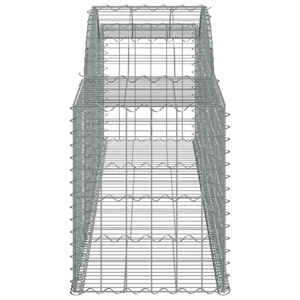 Cestos gabião arqueados 13pcs 300x50x60/80 cm ferro galvanizado