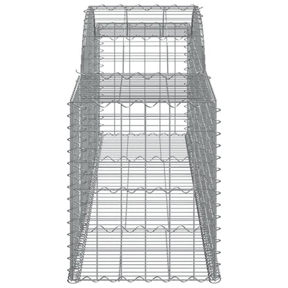 Cestos gabião arqueados 13pcs 300x50x60/80 cm ferro galvanizado