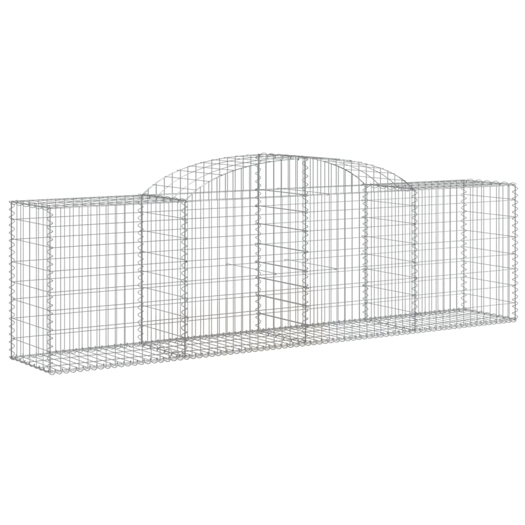 Cestos gabião arqueados 3 pcs 300x50x80/100cm ferro galvanizado