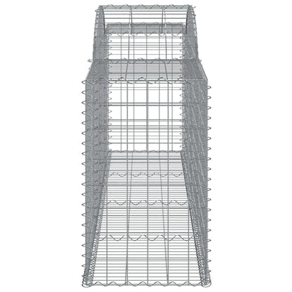 Cestos gabião arqueados 3 pcs 300x50x80/100cm ferro galvanizado