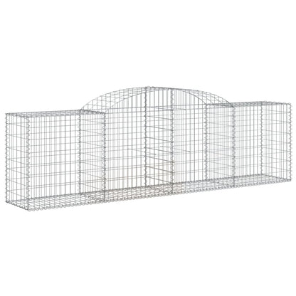 Cestos gabião arqueados 4 pcs 300x50x80/100cm ferro galvanizado