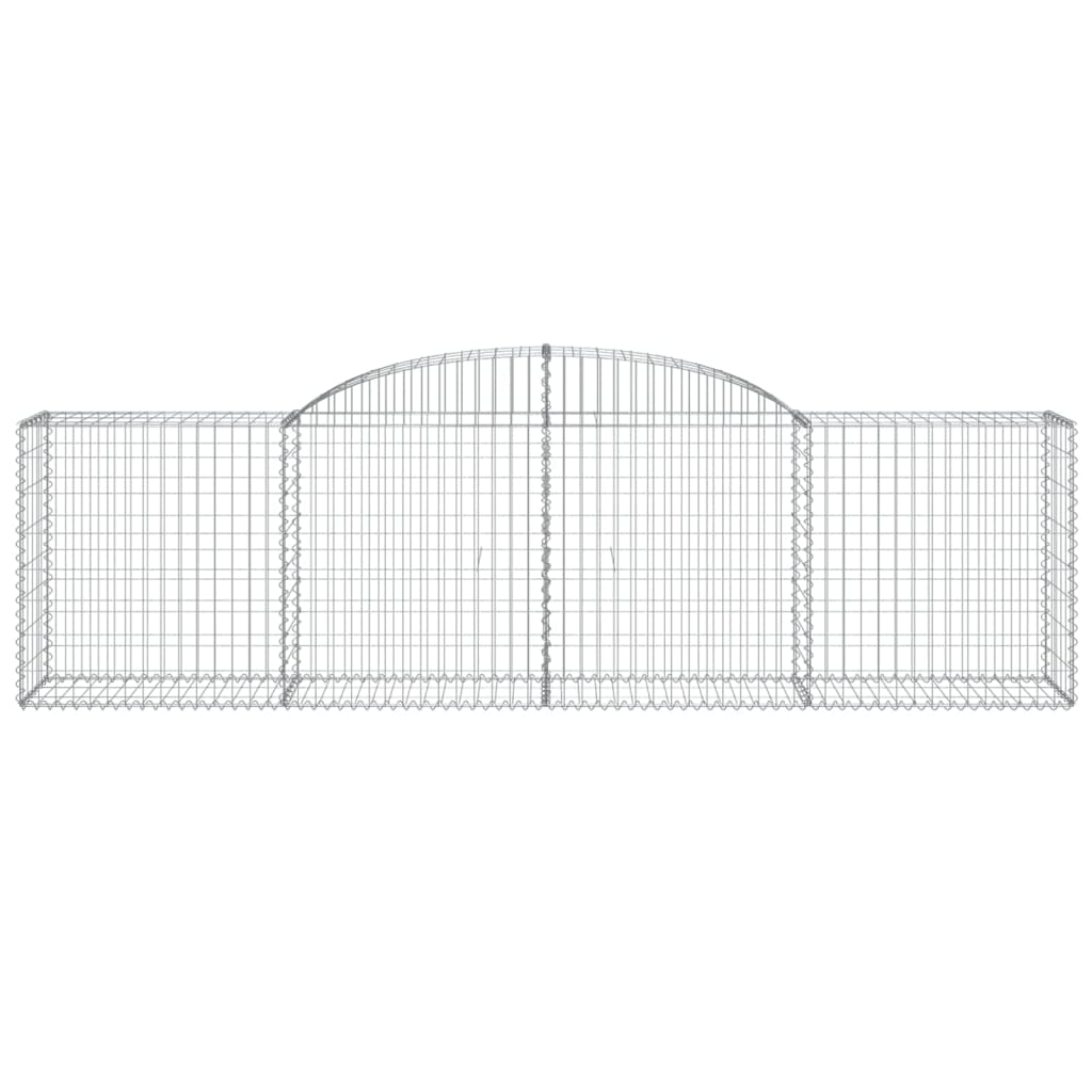 Cestos gabião arqueados 4 pcs 300x50x80/100cm ferro galvanizado