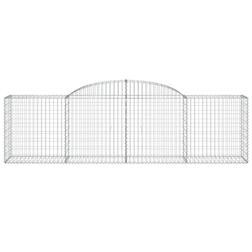 Cestos gabião arqueados 17pcs 300x50x80/100cm ferro galvanizado