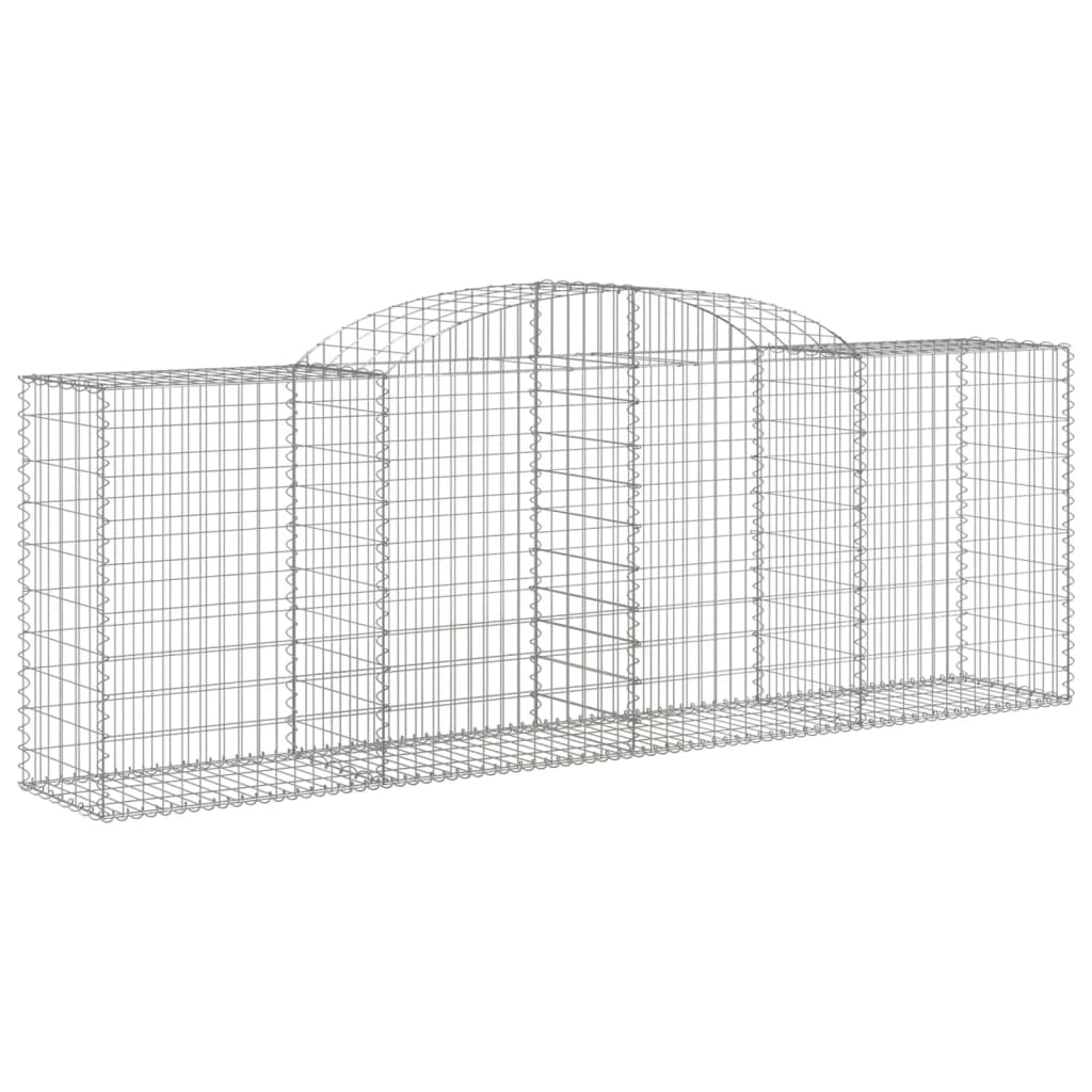 Cestos gabião arqueados 2pcs 300x50x100/120cm ferro galvanizado