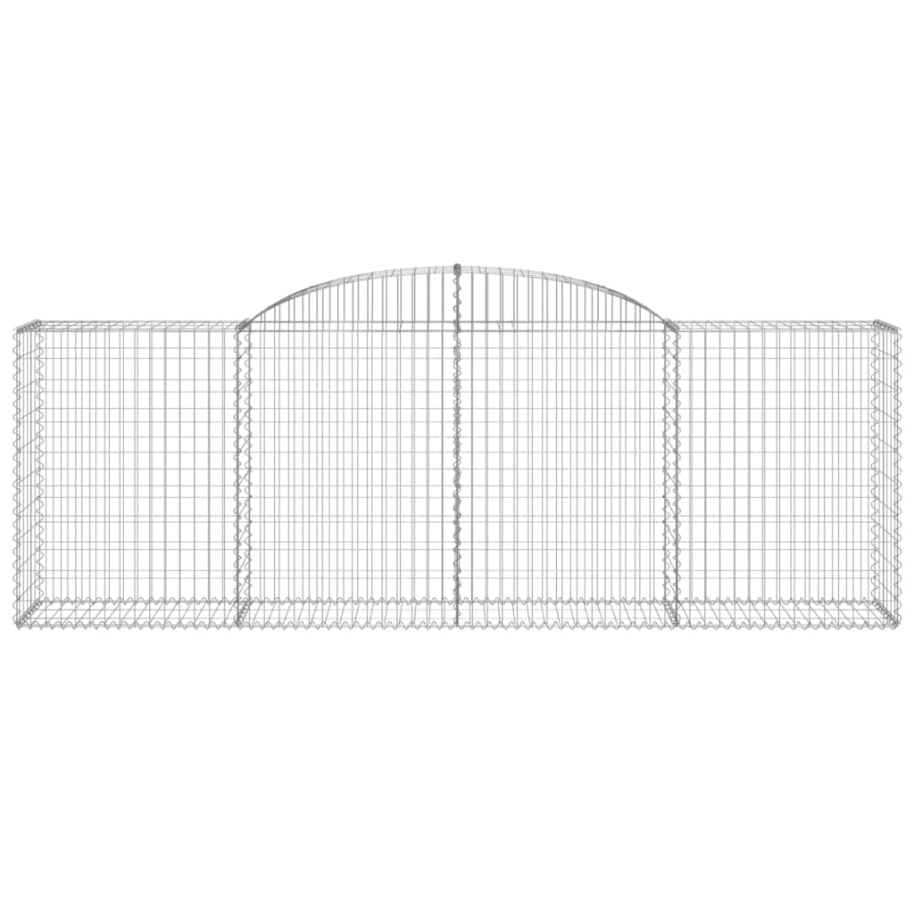 Cestos gabião arqueados 2pcs 300x50x100/120cm ferro galvanizado