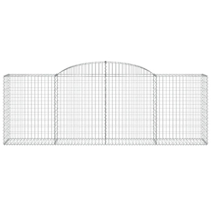 Cestos gabião arqueados 4pcs 300x50x100/120cm ferro galvanizado