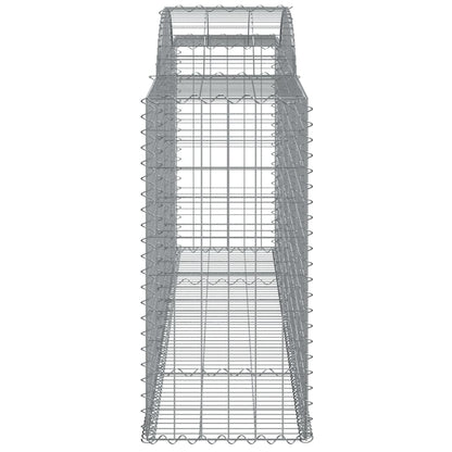 Cestos gabião arqueados 4pcs 300x50x100/120cm ferro galvanizado