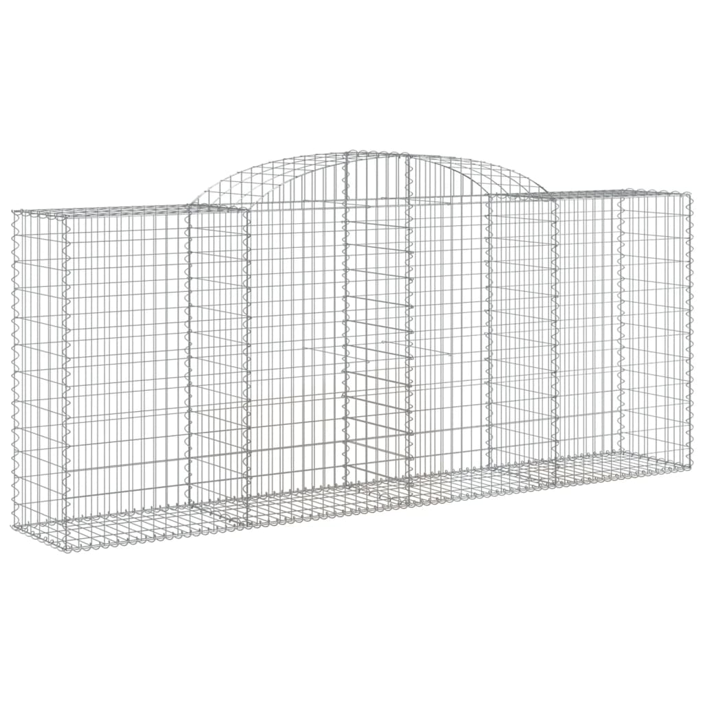 Cestos gabião arqueados 2pcs 300x50x120/140cm ferro galvanizado