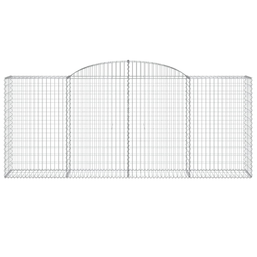 Cestos gabião arqueados 2pcs 300x50x120/140cm ferro galvanizado