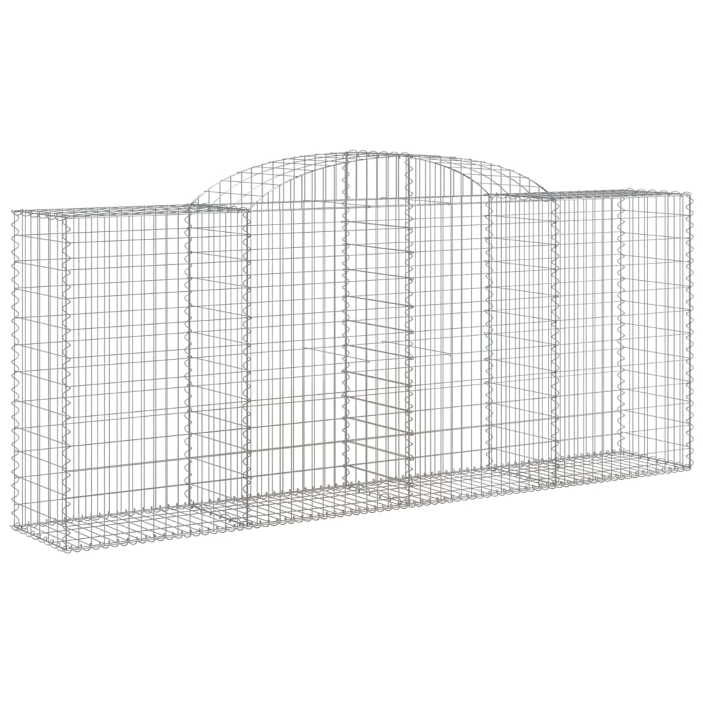 Cestos gabião arqueados 4pcs 300x50x120/140cm ferro galvanizado