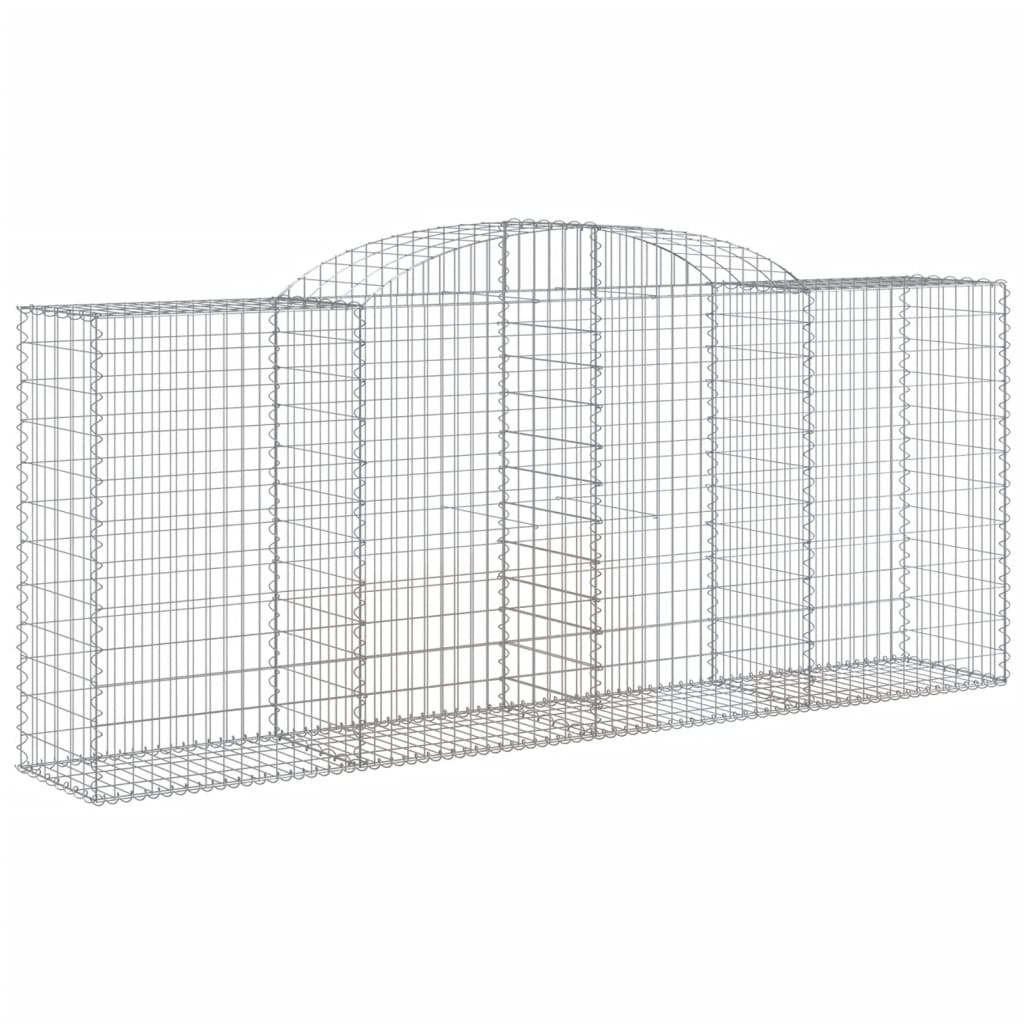 Cestos gabião arqueados 12pcs 300x50x120/140 cm ferro galvaniz.