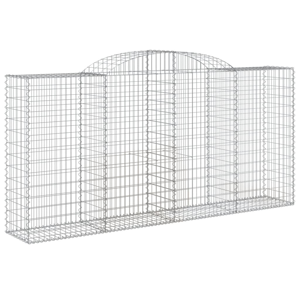 Cestos gabião arqueados 7pcs 300x50x140/160cm ferro galvanizado