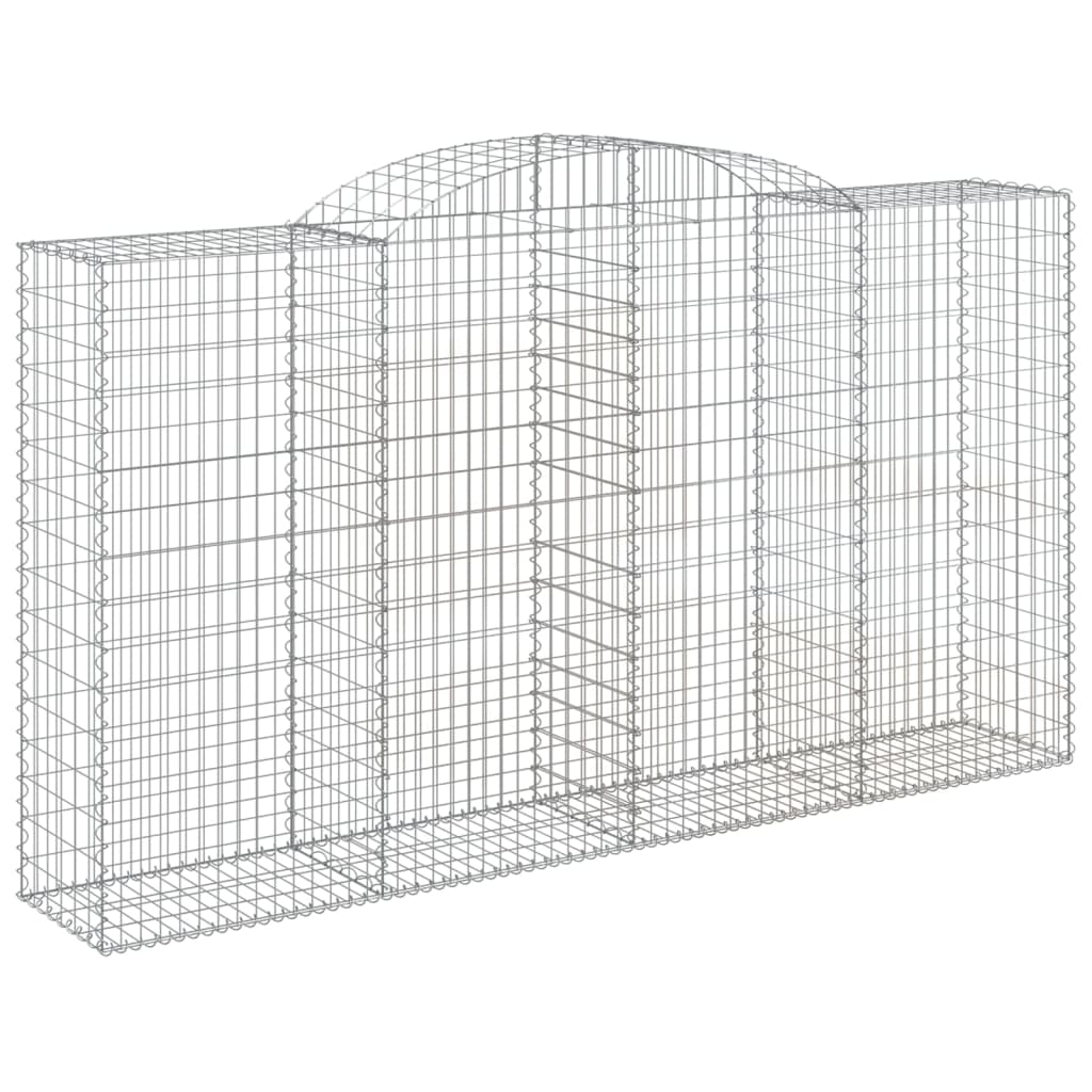 Cestos gabião arqueados 3pcs 300x50x160/180cm ferro galvanizado