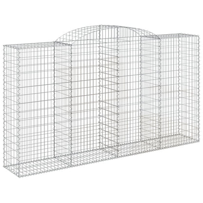 Cestos gabião arqueados 10 pcs 300x50x160/180 ferro galvanizado