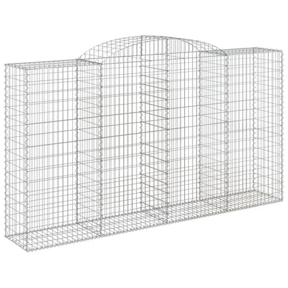 Cestos gabião arqueados 12 pcs 300x50x160/180 ferro galvanizado