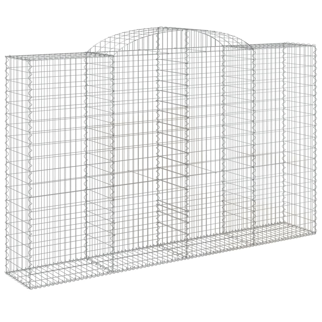 Cestos gabião arqueados 2pcs 300x50x180/200cm ferro galvanizado