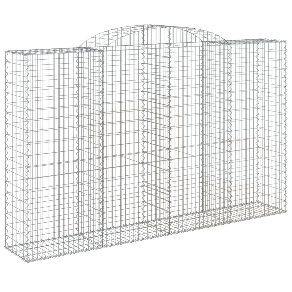 Cestos gabião arqueados 3pcs 300x50x180/200cm ferro galvanizado