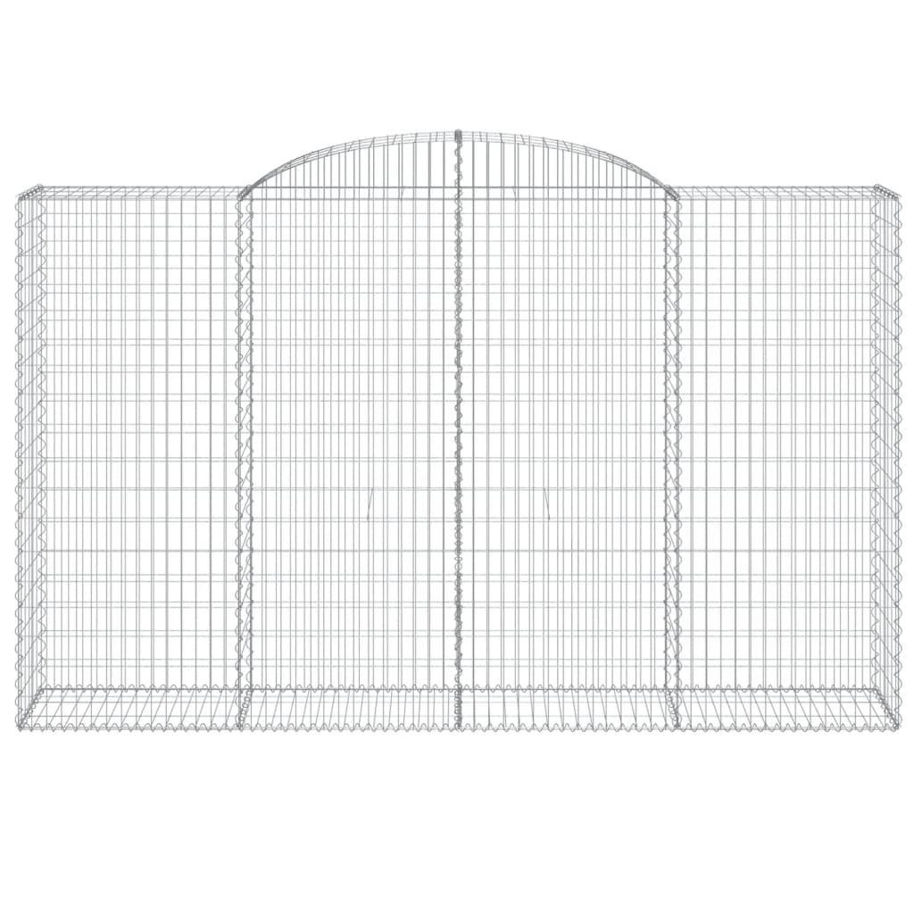 Cestos gabião arqueados 4pcs 300x50x180/200cm ferro galvanizado