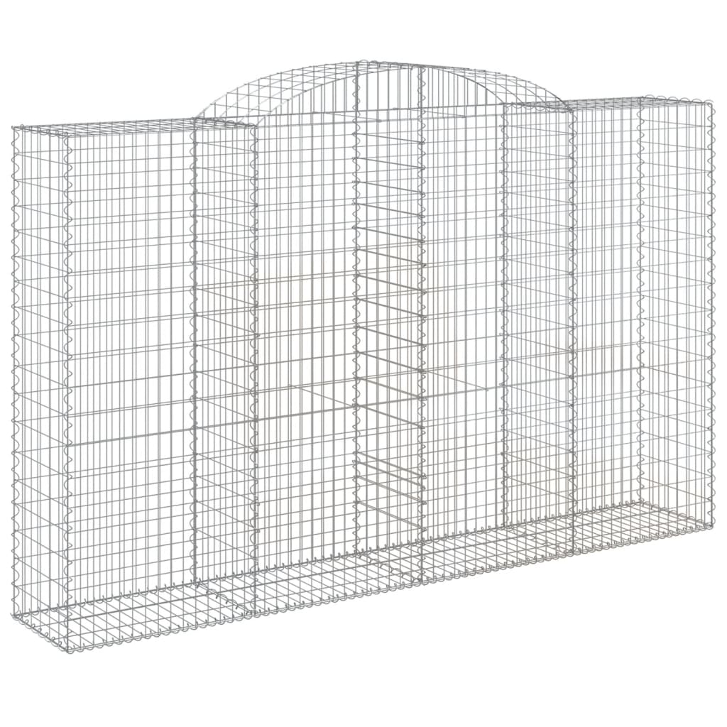 Cestos gabião arqueados 13 pcs 300x50x180/200 ferro galvanizado