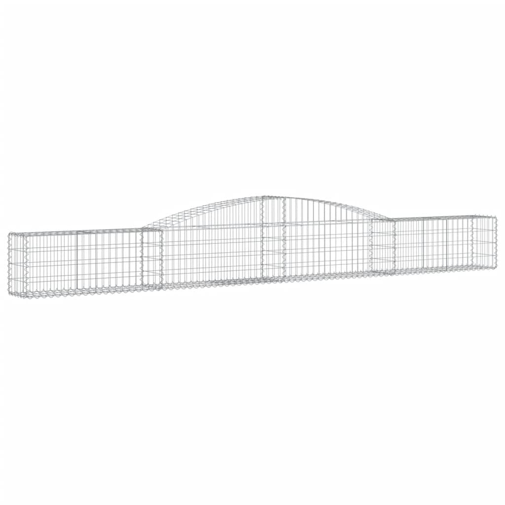 Cestos gabião arqueados 2 pcs 400x30x40/60 cm ferro galvanizado