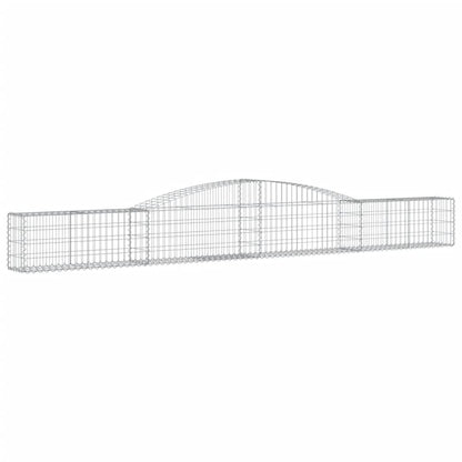 Cestos gabião arqueados 2 pcs 400x30x40/60 cm ferro galvanizado