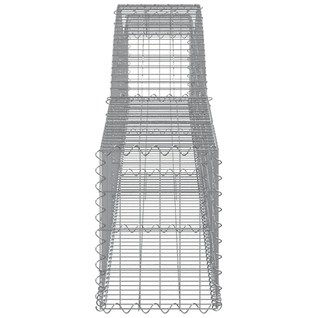 Cestos gabião arqueados 2 pcs 400x30x40/60 cm ferro galvanizado