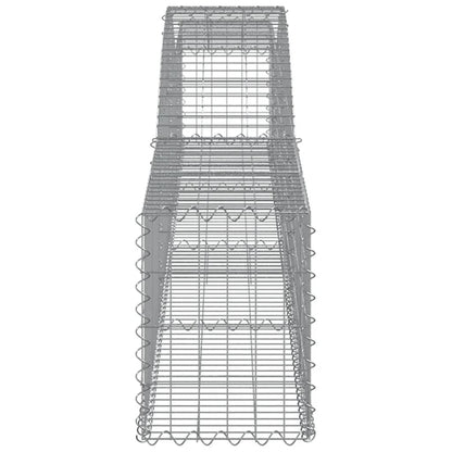 Cestos gabião arqueados 2 pcs 400x30x40/60 cm ferro galvanizado