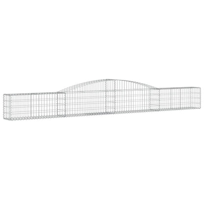 Cestos gabião arqueados 4 pcs 400x30x40/60 cm ferro galvanizado