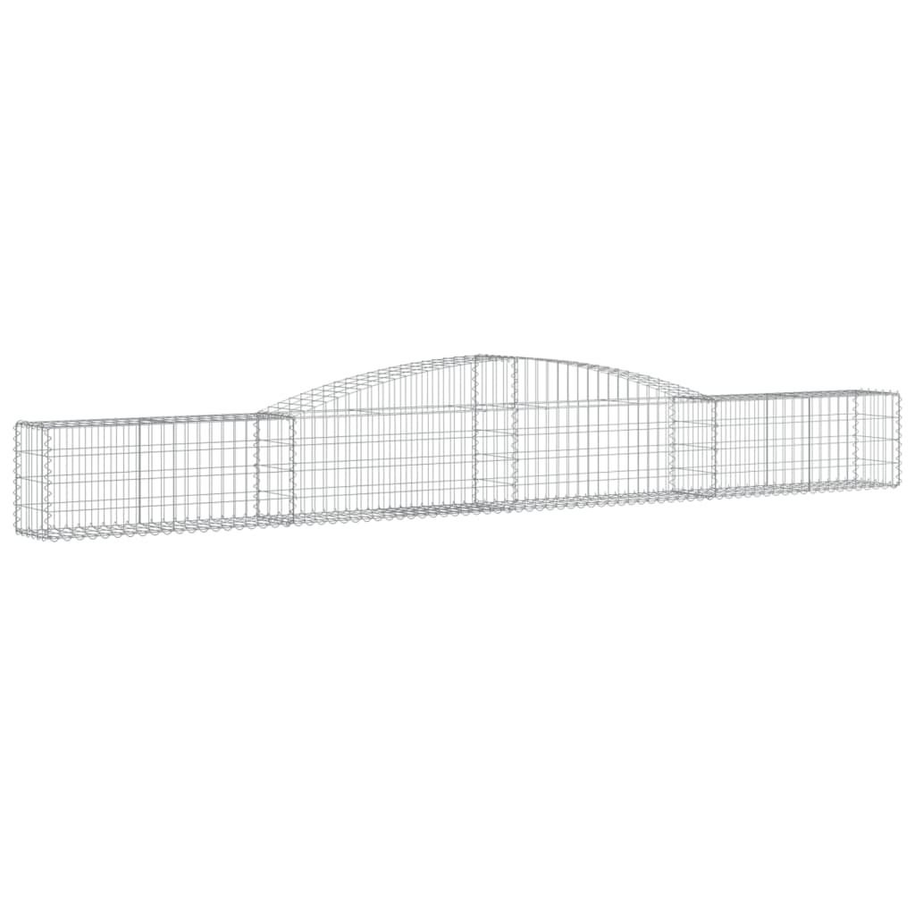 Cestos gabião arqueados 6 pcs 400x30x40/60 cm ferro galvanizado