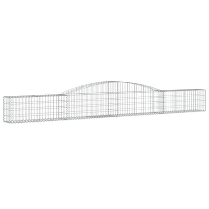 Cestos gabião arqueados 6 pcs 400x30x40/60 cm ferro galvanizado