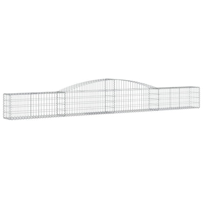 Cestos gabião arqueados 8 pcs 400x30x40/60 cm ferro galvanizado