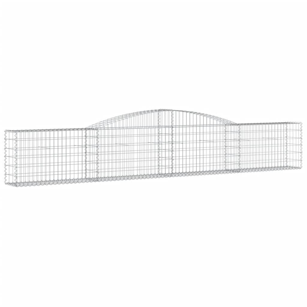 Cestos gabião arqueados 3 pcs 400x30x60/80 cm ferro galvanizado