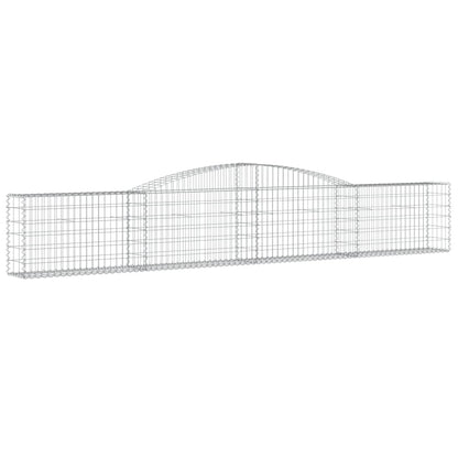 Cestos gabião arqueados 8 pcs 400x30x60/80 cm ferro galvanizado