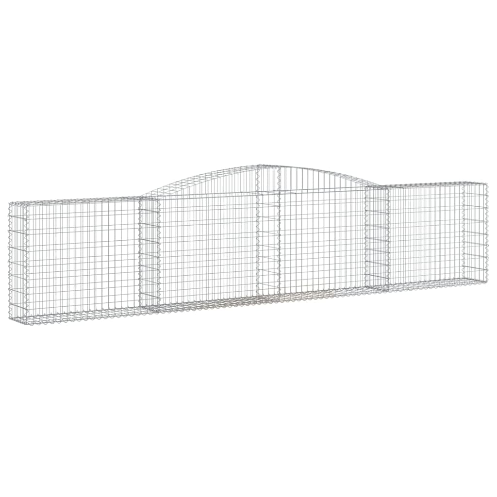 Cestos gabião arqueados 2 pcs 400x30x80/100cm ferro galvanizado