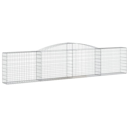 Cestos gabião arqueados 2 pcs 400x30x80/100cm ferro galvanizado