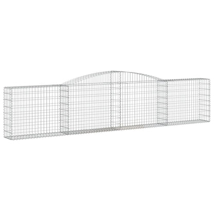 Cestos gabião arqueados 4 pcs 400x30x80/100cm ferro galvanizado